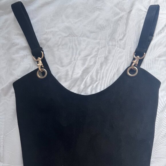 Oh Polly Suede Plunge Ankle Length Jumpsuit  UK 6 / US 2 - Picture 3 of 4